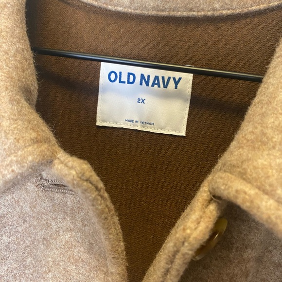 NEW Old Navy Oversized Soft-Brushed Shacket / Plus Size / 2X / Brown Tan - Picture 8 of 11